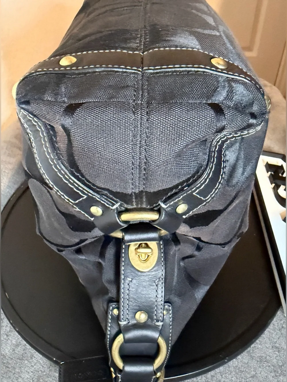 Coach Carly Large Black Hobo Bag No.F0873-10620